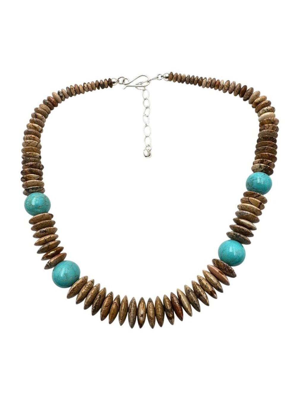 Jay King Mine Finds Necklace Turquoise Jasper Sterling Silver
